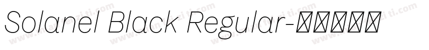 Solanel Black Regular字体转换